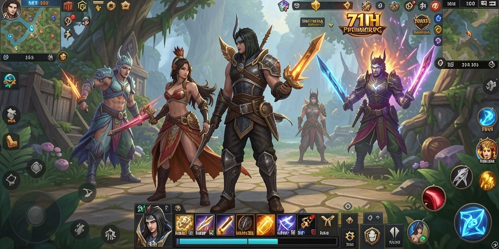 Screenshot menampilkan momen epic dalam pertarungan multiplayer MMORPG.
