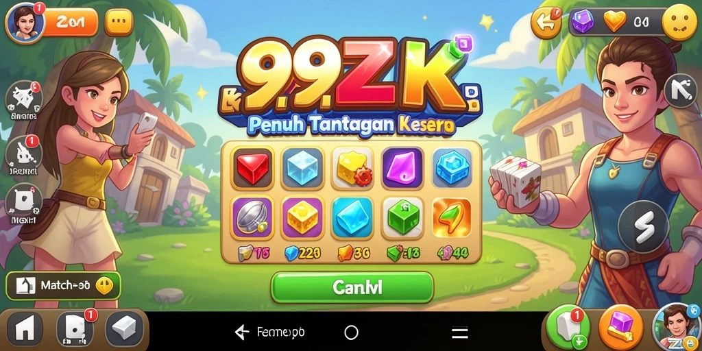 Tampilan gameplay seru dalam 99ZK dengan grafik menawan.