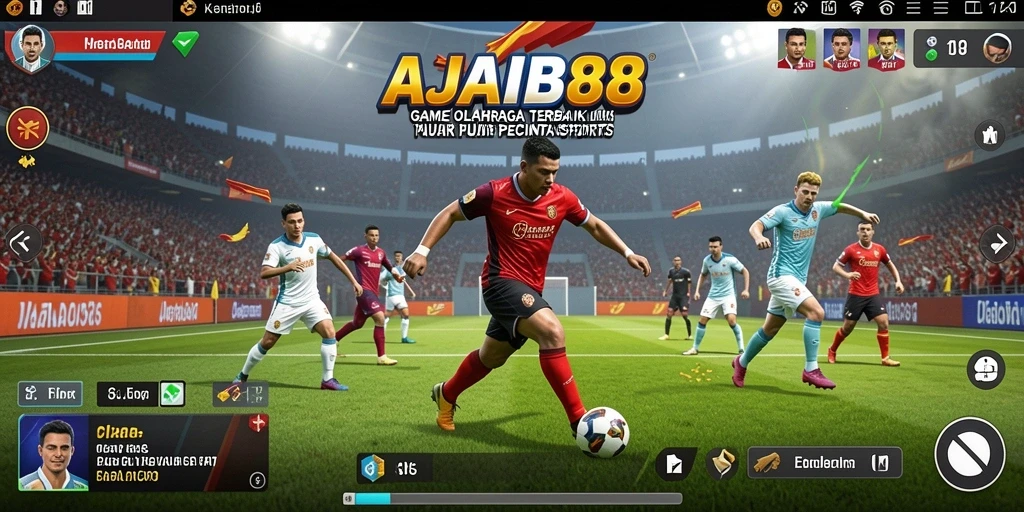 Tampilan gameplay olahraga AJAIB88 yang seru dan dinamis.