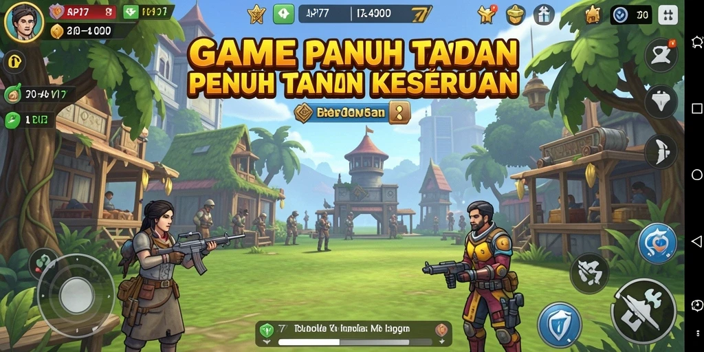 Screenshot gameplay API77 menampilkan karakter mengumpulkan sumber daya dengan animasi menarik.