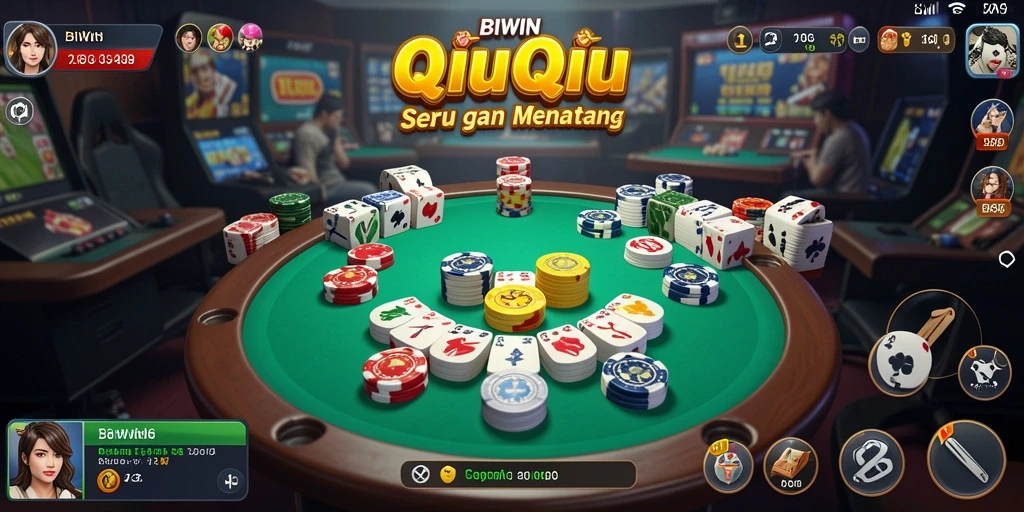Tangkapan layar utama menunjukkan gameplay QiuQiu yang seru.