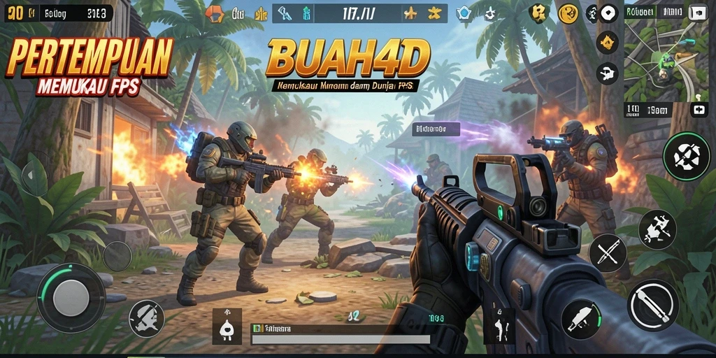 Gameplay BUAH4D yang mendebarkan di tengah aksi tembak-menembak.