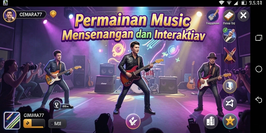 Tampilan gameplay CEMARA77 yang interaktif dan penuh warna.