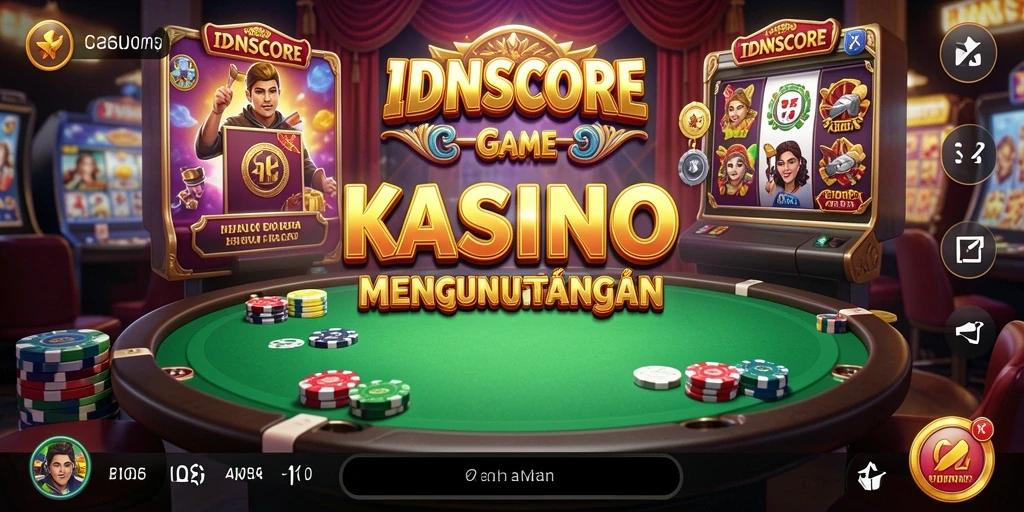 Tampilan menarik dari gameplay Kasino IDNSCORE yang menggugah semangat bermain.