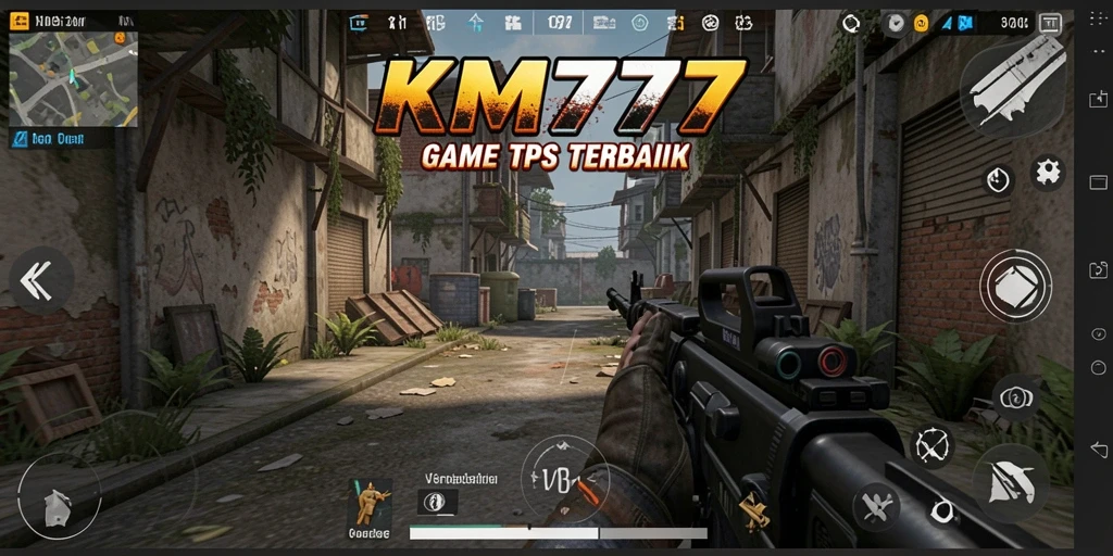 Screenshot menunjukkan aksi seru gameplay TPS di KM777.