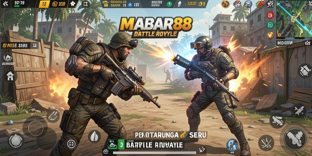 Gameplay menarik dari MABAR88 yang menampilkan aksi Battle Royale seru.