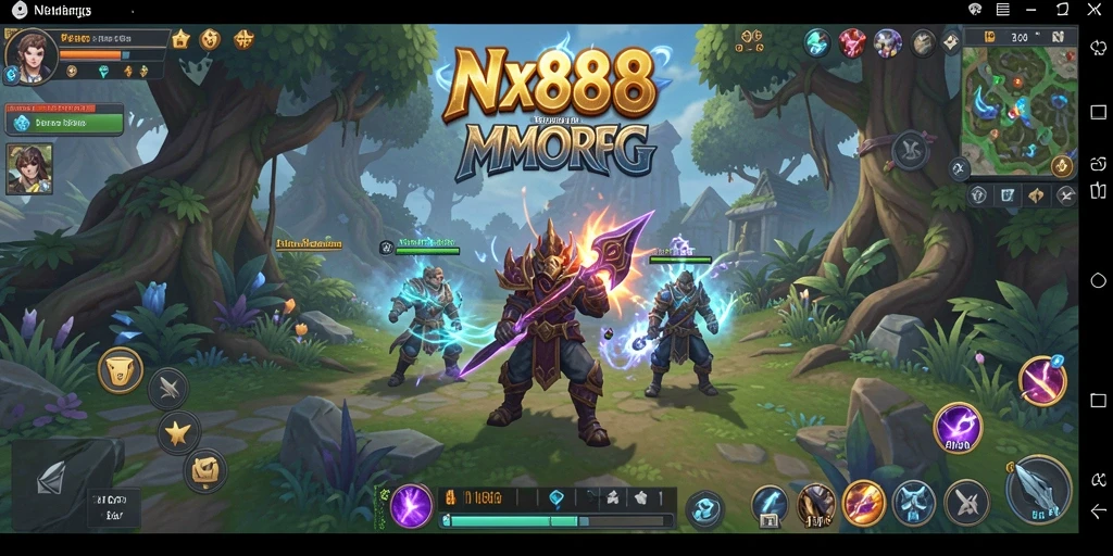 Gameplay dinamis dengan pertarungan seru dalam dunia MMORPG.