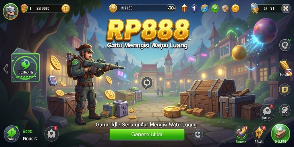 Screenshot menunjukkan gameplay Idle menarik di RP888.