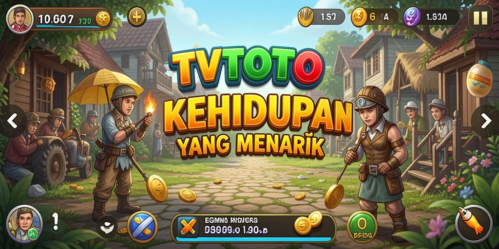 Gameplay simulasi TVTOTO yang menawan dengan karakter dan lingkungan interaktif.