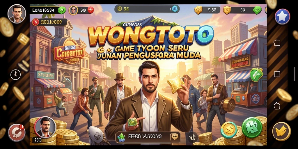 Gameplay seru WONGTOTO menampilkan pengelolaan bisnis yang menarik.